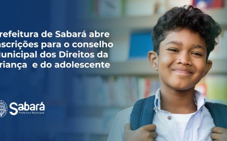 Prefeitura de Sabará abre inscrições para novas entidades no Conselho dos Direitos da Criança e do Adolescente
