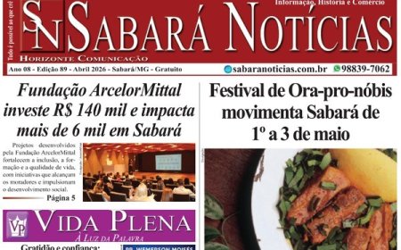 Edição 89 - Abril 2026- Jornal Sabará Notícias