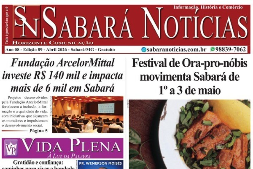 Edição 89 - Abril 2026- Jornal Sabará Notícias