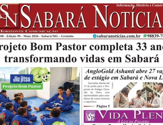 Edição 90 - Maio 2026- Jornal Sabará Notícias