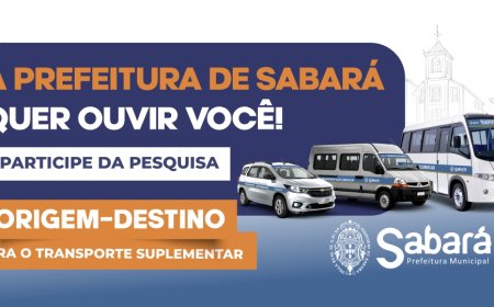 Prefeitura de Sabará realiza pesquisa sobre transporte suplementar e mobilidade urbana