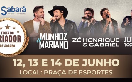 Festa do Criador em Sabará terá shows com Zé Henrique e Gabriel e Munhoz e Mariano