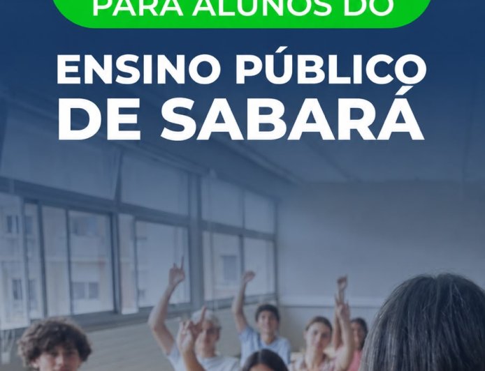 Prefeitura de Sabará abre programa de estágio para estudantes da rede pública a partir de 16 anos