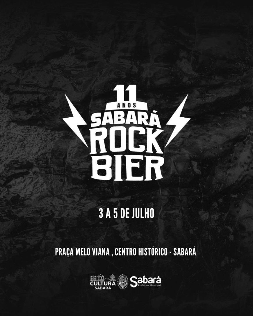 Prefeitura de Sabará abre credenciamento para área gastronômica do Sabará Rock Bier 2026
