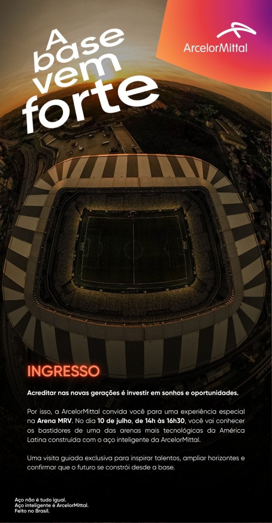 Campanha "A Base Vem Forte" proporciona experiência inédita para jovens atendidos por projetos sociais de futebol, entre eles o Futebol e Cidadania, de Sabará